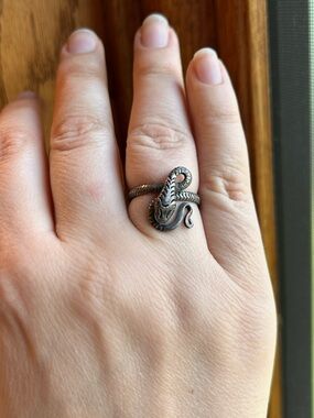 Vintage sterling silver 925 snake ring